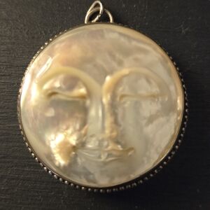 Sterling silver moon pendant